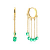 Alisa Gold Green Huggie Earrings