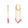 Alisa Gold Pink Huggie Earrings