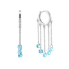 Alisa Silver Turquoise Huggie Earrings