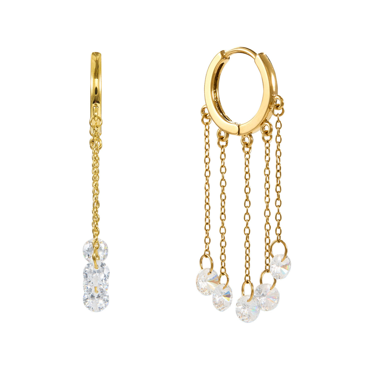 Alisa Crystal Huggie Earrings