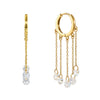 Alisa Gold Crystal Huggie Earrings