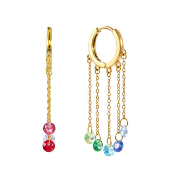 Alisa Gold Rainbow Huggie Earrings