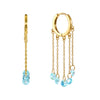 Alisa Gold Turqouise Huggie Earrings