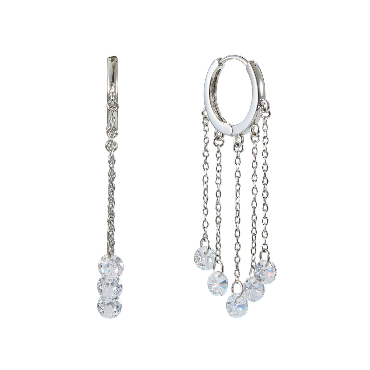 Alisa Crystal Huggie Earrings