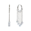 Alisa Silver Crystal Huggie Earrings