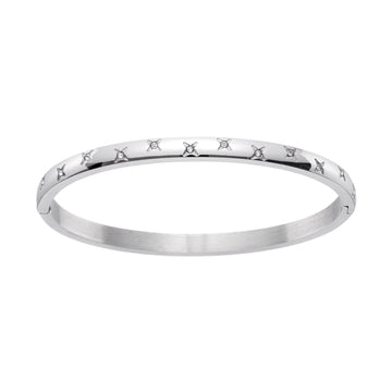 Amelia Crystal Silver Star Bangle