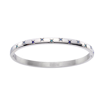 Amelia Blue Silver Star Bangle
