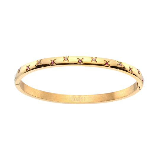 Amelia Pink Gold Star Bangle