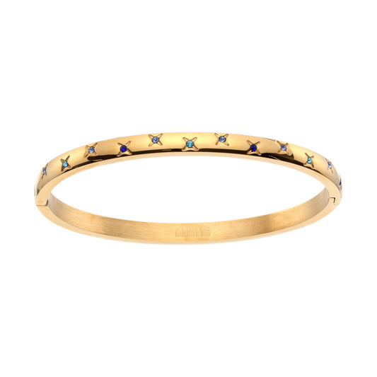 Amelia Blue Gold Star Bangle