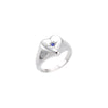 Amina Silver Blue Heart Ring
