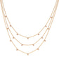 Amy Stacker Necklace Gold & Pink