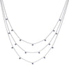 Amy Stacker Necklace Silver & Blue