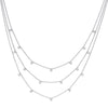 Amy Stacker Necklace Silver & Crystal
