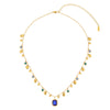 Anais Gold Blue Droplet Stacking Necklace