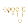 Anna Gold Crystal Huggie Earring Stacker Set