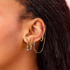 Anna Gold Blue Huggie Earring Stacker Set