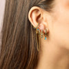 Anna Turquoise Gold Huggie Earring Stacker Set