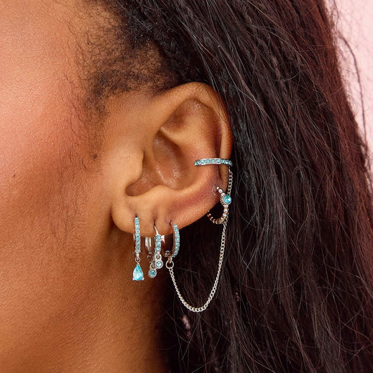 Anna Turqouise Silver Stacker Set