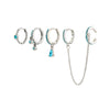 Anna Turqouise Silver Stacker Set