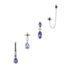 Annie Silver Blue Earring Stacker Set
