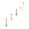 Annie Gold Turquoise Earring Stacker Set