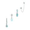 Annie Silver Turquoise Earring Stacker Set