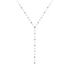 Araminta Blue Gold Droplet Necklace