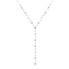 Araminta Blue Silver Droplet Necklace