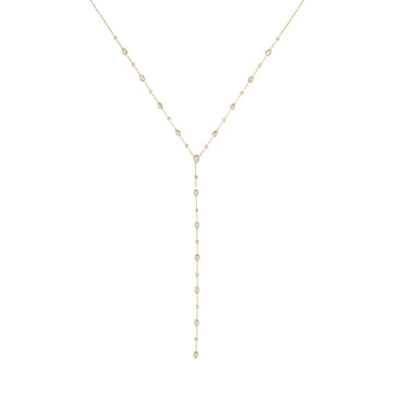 Araminta Crystal Gold Droplet Necklace