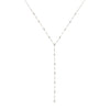 Araminta Crystal Silver Droplet Necklace