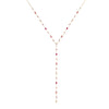 Araminta Pink Gold Droplet Necklace