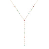 Araminta Rainbow Gold Droplet Necklace