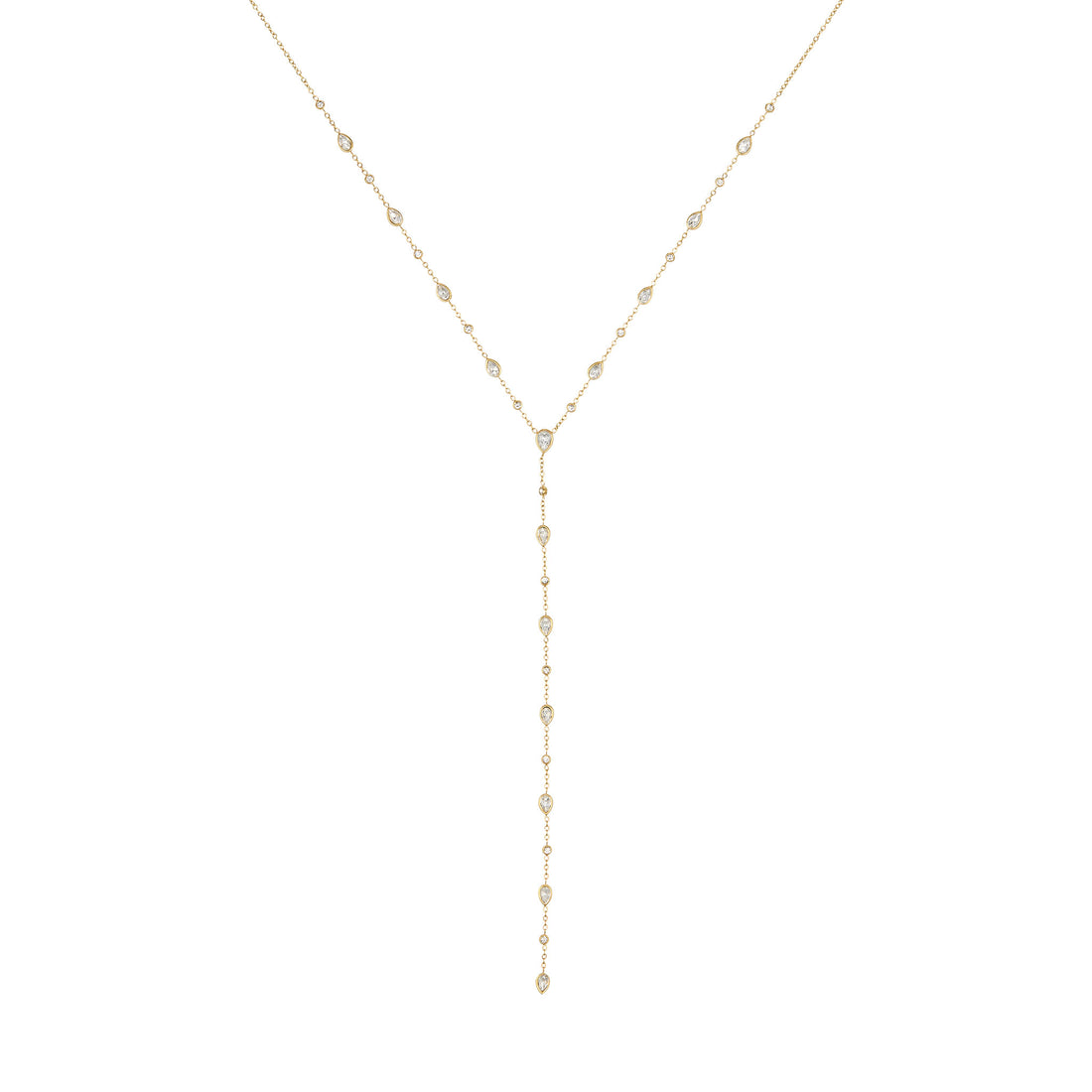 Bijoux De Mimi Araminta Droplet Necklace - Gold & Crystal