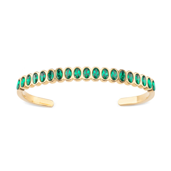 Martha Green Gold Waterproof Bangle