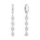 Ellica Silver Crystal Droplet Huggie Earrings