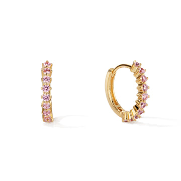 Mimi Pink Gold Original Huggie Earrings
