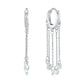 Alisa Silver Crystal Huggie Earrings