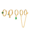 Anna Gold Rainbow Huggie Earring Stacker Set