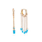 Alisa Gold Turqouise Huggie Earrings