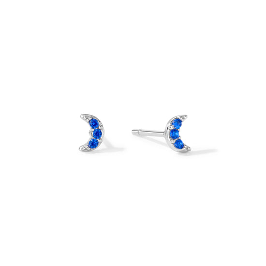 Harriet Stud Earrings Silver & Blue