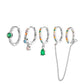 Anna Silver Rainbow Huggie Earring Stacker Set