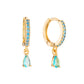 Ottillie Turquoise Gold Raindrop Huggie Earrings