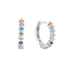 Mimi Silver Rainbow Original Huggie Earrings