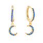Tori Gold Blue Moon Huggie Earrings