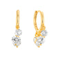 Iris Gold Crystal Waterfall Huggie Earrings