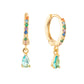 Ottillie Gold Rainbow Raindrop Huggie Earrings