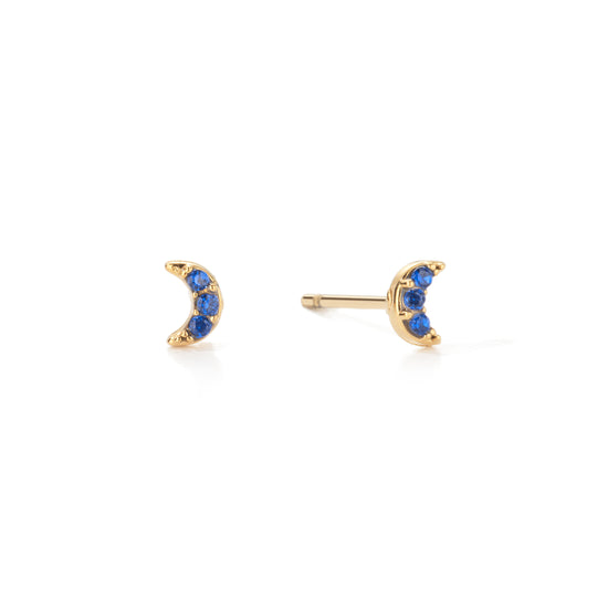 Harriet Stud Earrings Gold & Blue