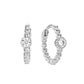 Nadine Crystal Silver Dainty Gem Huggie Earrings