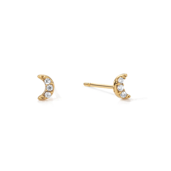 Harriet Stud Earrings Gold & Crystal
