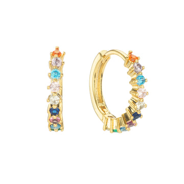 Mimi Gold Rainbow Original Huggie Earrings